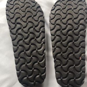 Betula Womens Comfort Buckle Two Strap Leather Tan Slip On Sandals Size US